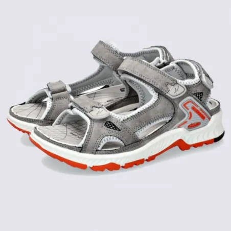 Allrounder women's sporty velcro sandals in mist gray | Igert Shoes & Leather Goods