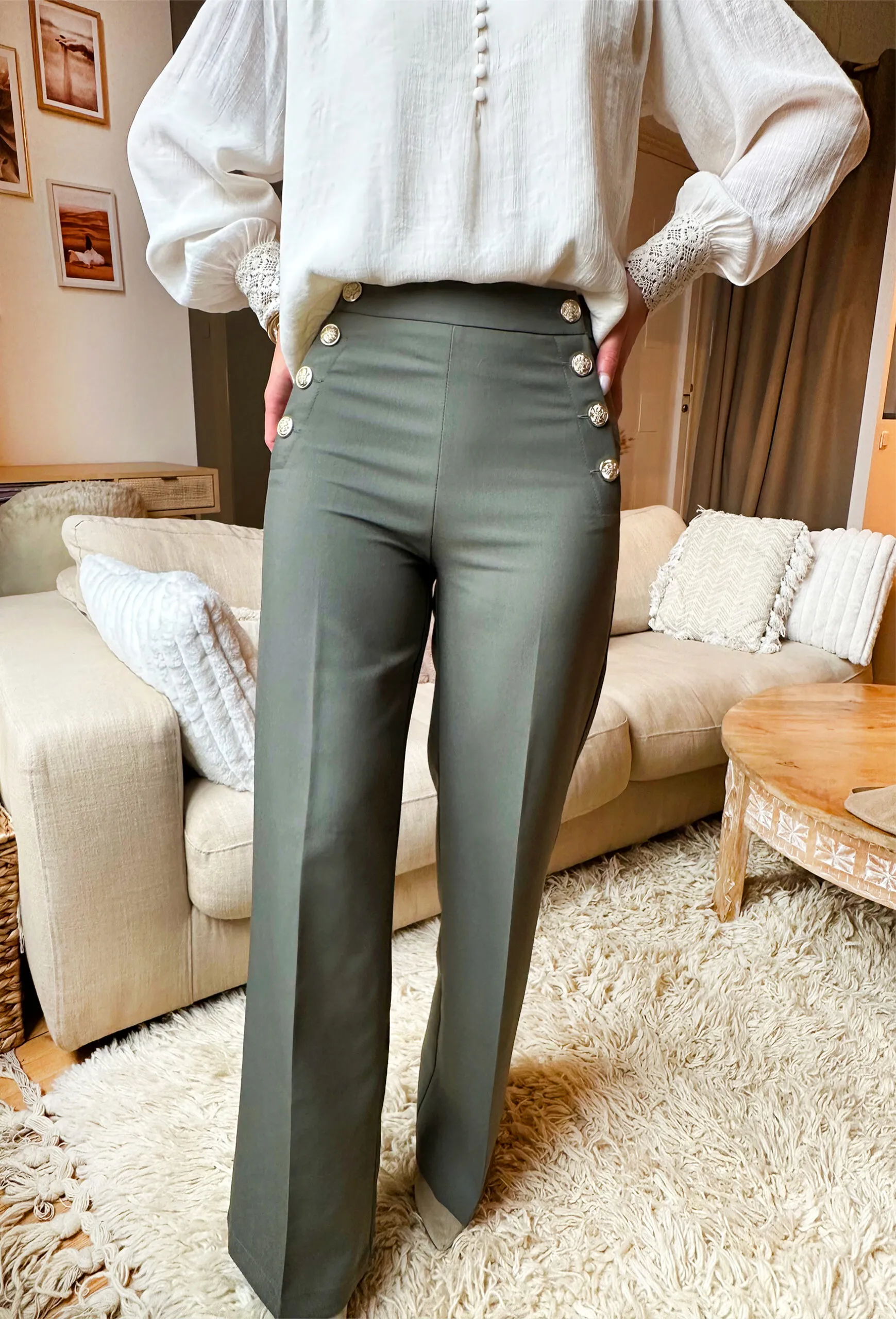 Axel Kaki Pants | LES PIPLETTES - Online Shop Women's Ready-to-Wear