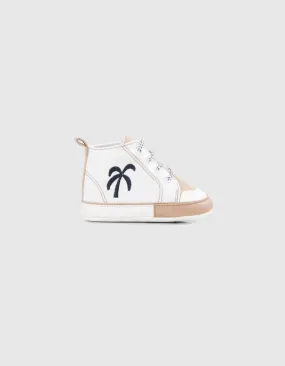 Baby Boy's Beige Canvas Off-White Sneakers