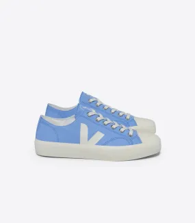 Organic Cotton Sneakers in White and Blue Wata II Low Canvas Aqua Pierre