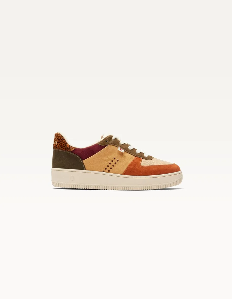 Certified Leather Sneakers | Maxence F - Cognac Cream Pine Woman - Odaje