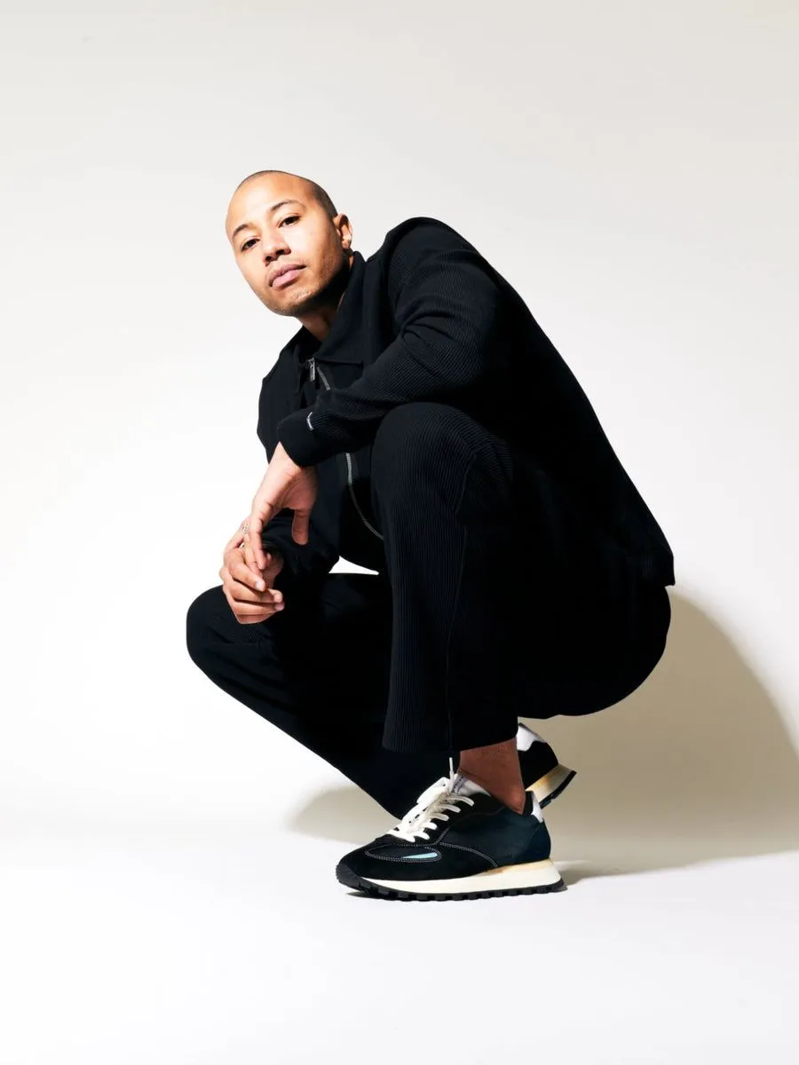 Certified Black Leather Sneakers | B6 Black Men - Belledonne Paris