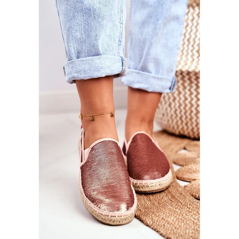 Big Star Espadrilles for Women with Woven Pink Sole DD274A163