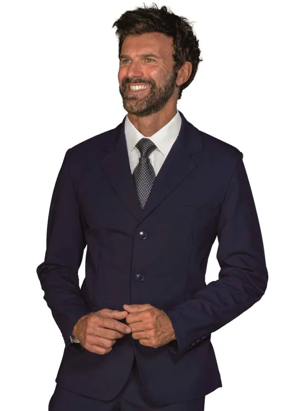 Blue Stretch Polyester/Wool Cleveland Jacket