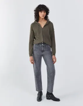 Cardigan hooded khaki chevron jewel and stitch games women