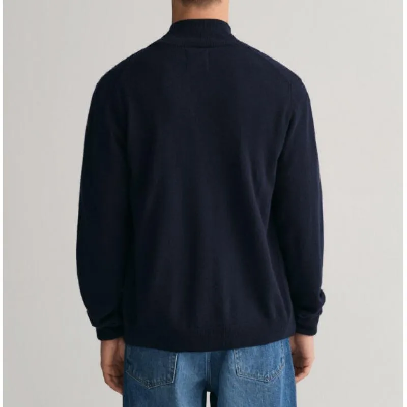 Ultra-Fine Merino Wool Zippered Cardigan