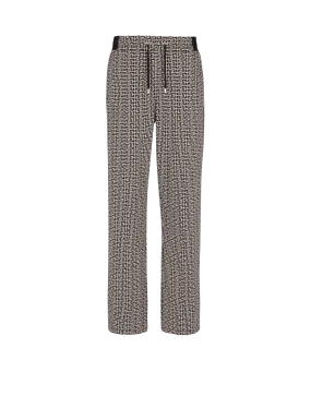 Casual jacquard monogram trousers.
