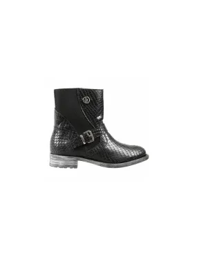 Emporio Armani Crocodile Print Leather Boots