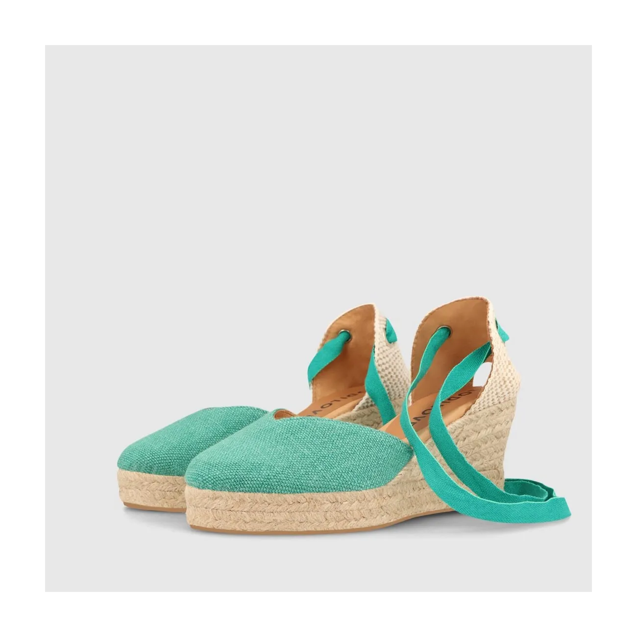 Linen women's espadrilles in aquamarine | Buy LODI women's shoes online.