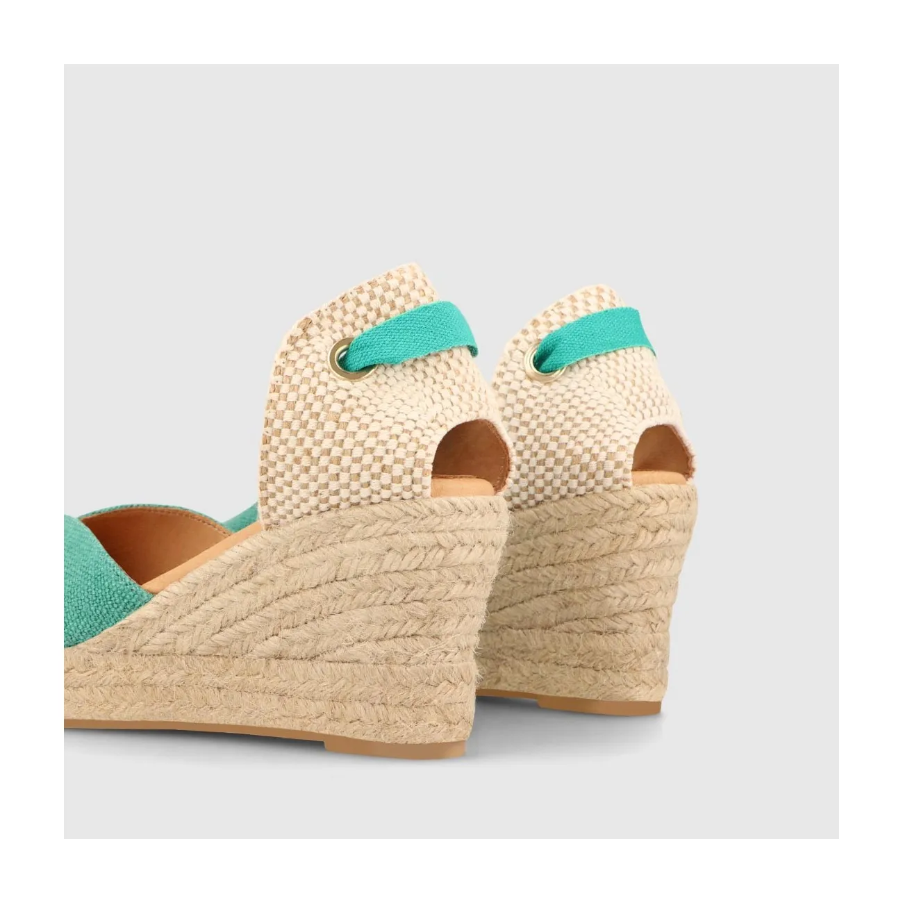 Linen women's espadrilles in aquamarine | Buy LODI women's shoes online.
