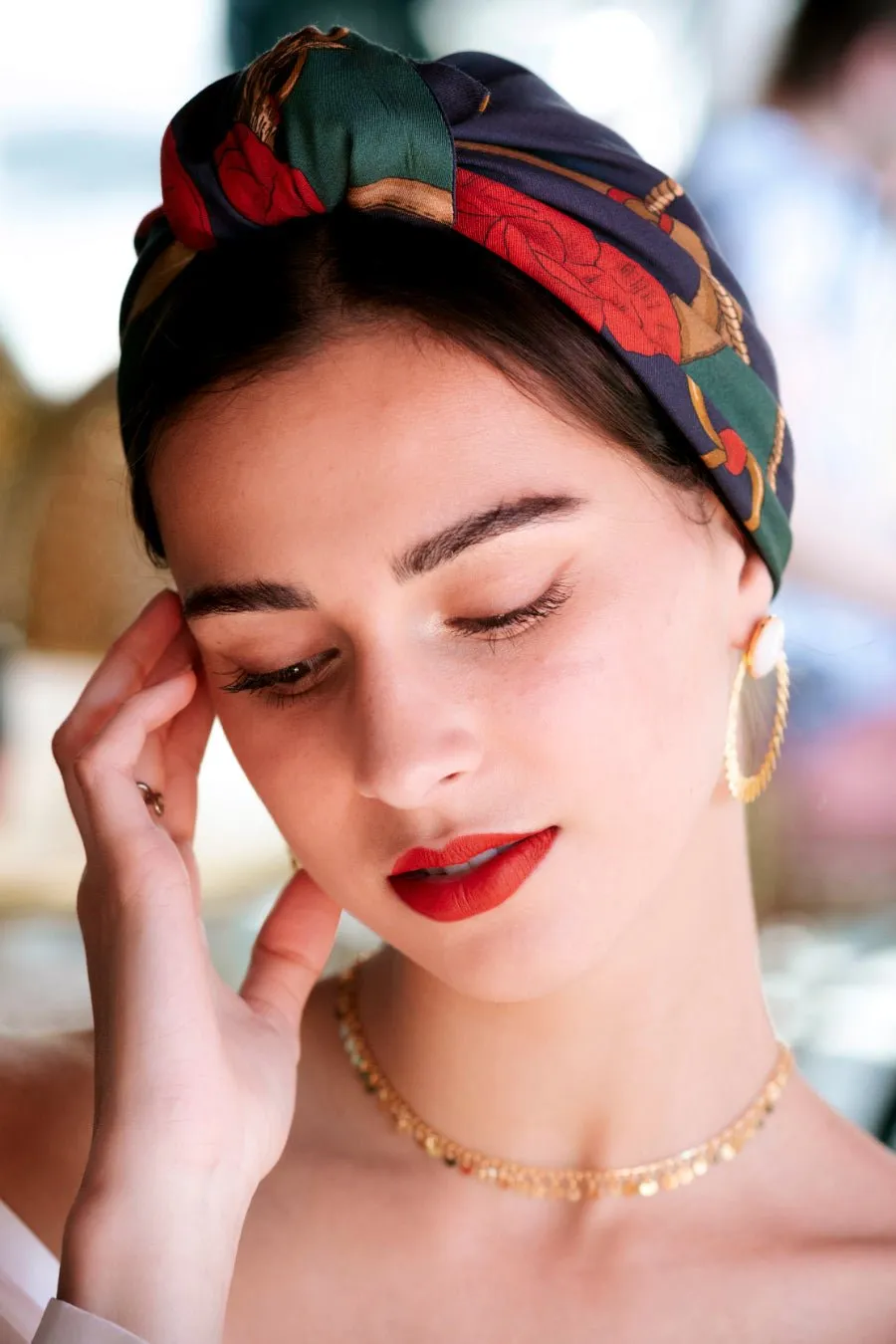 Hair scarf - Parisian Hortense Green