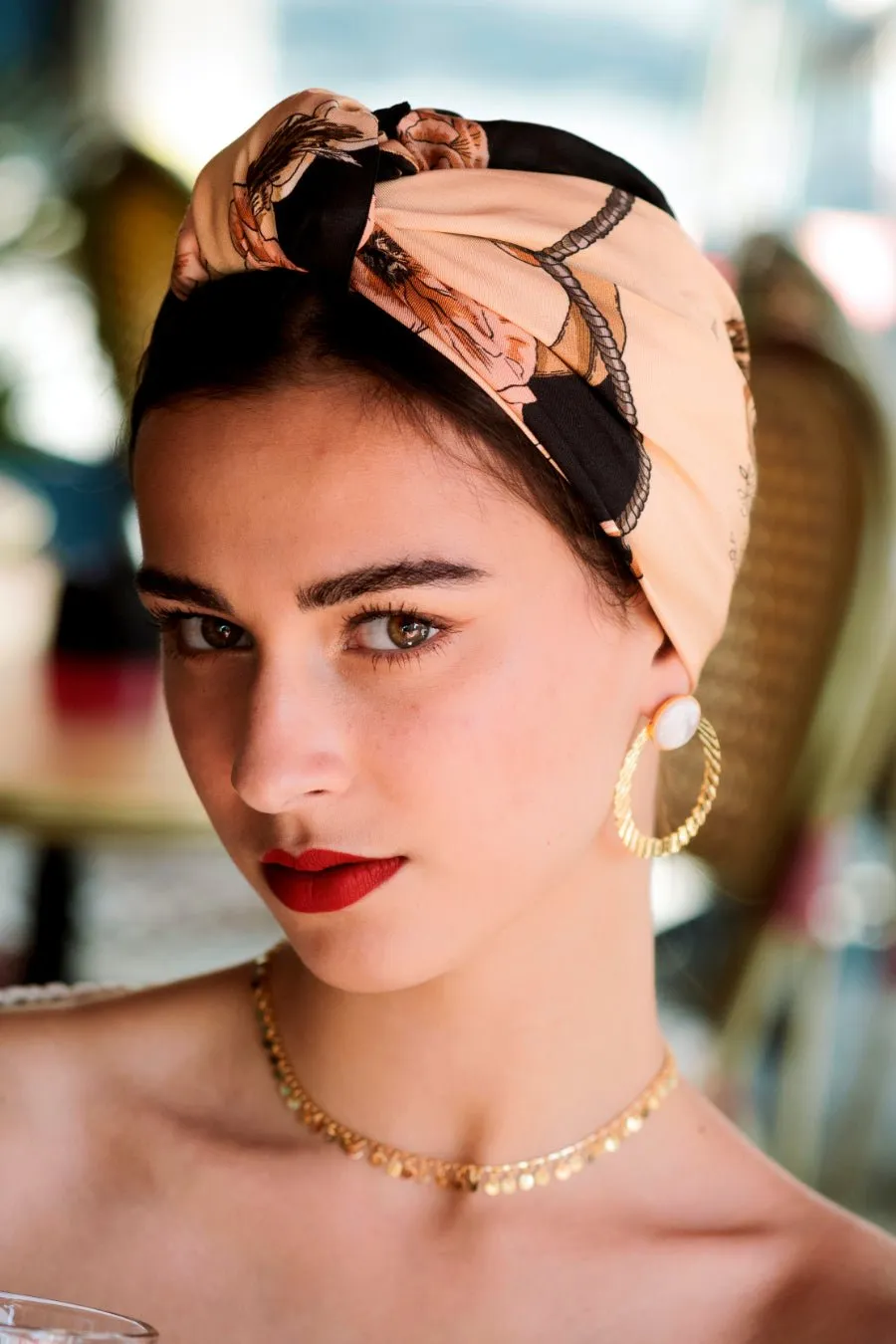 Hair Scarf - Parisienne Hortense Old Rose