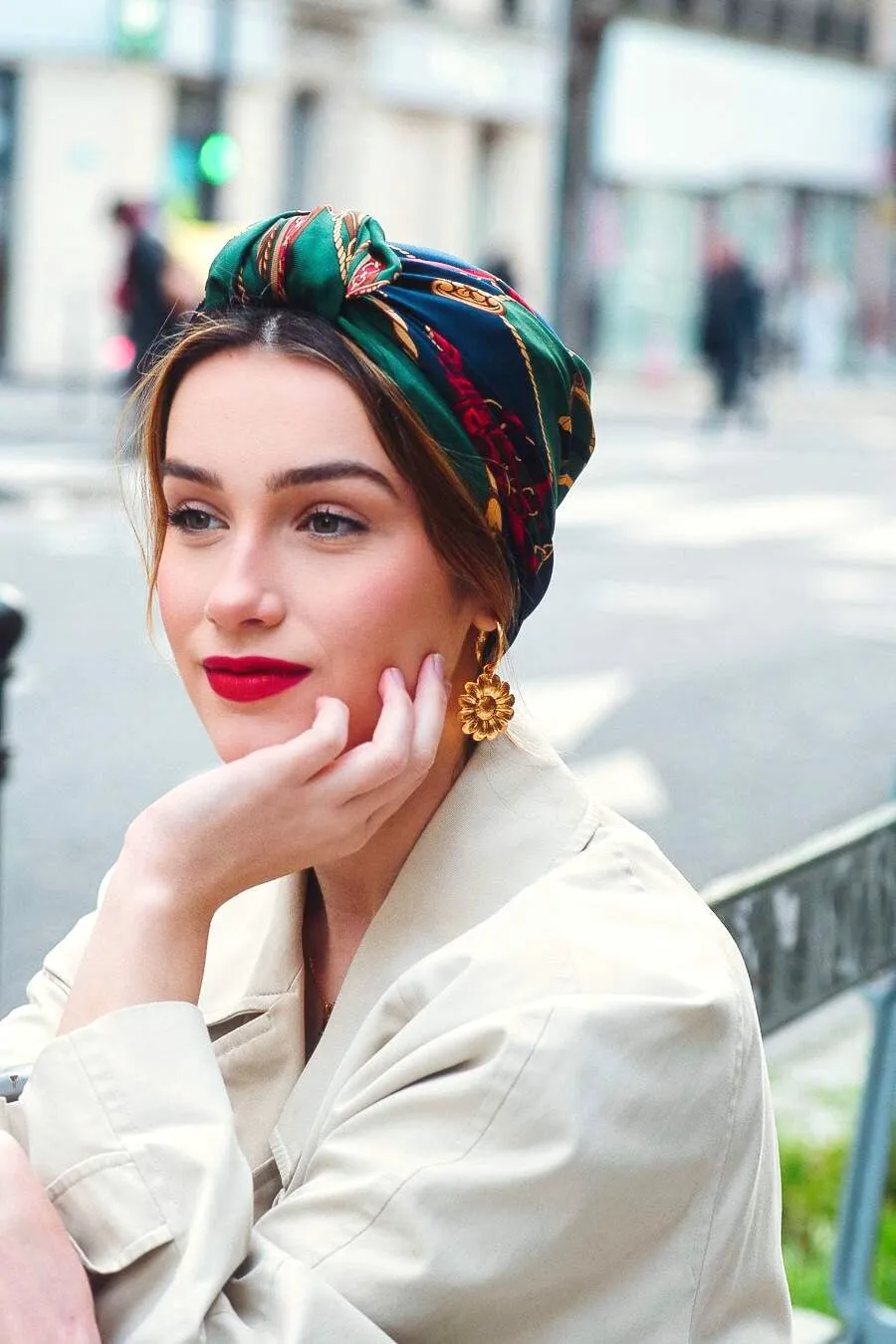 Hair scarf - The Parisian - MIREILLE VERT