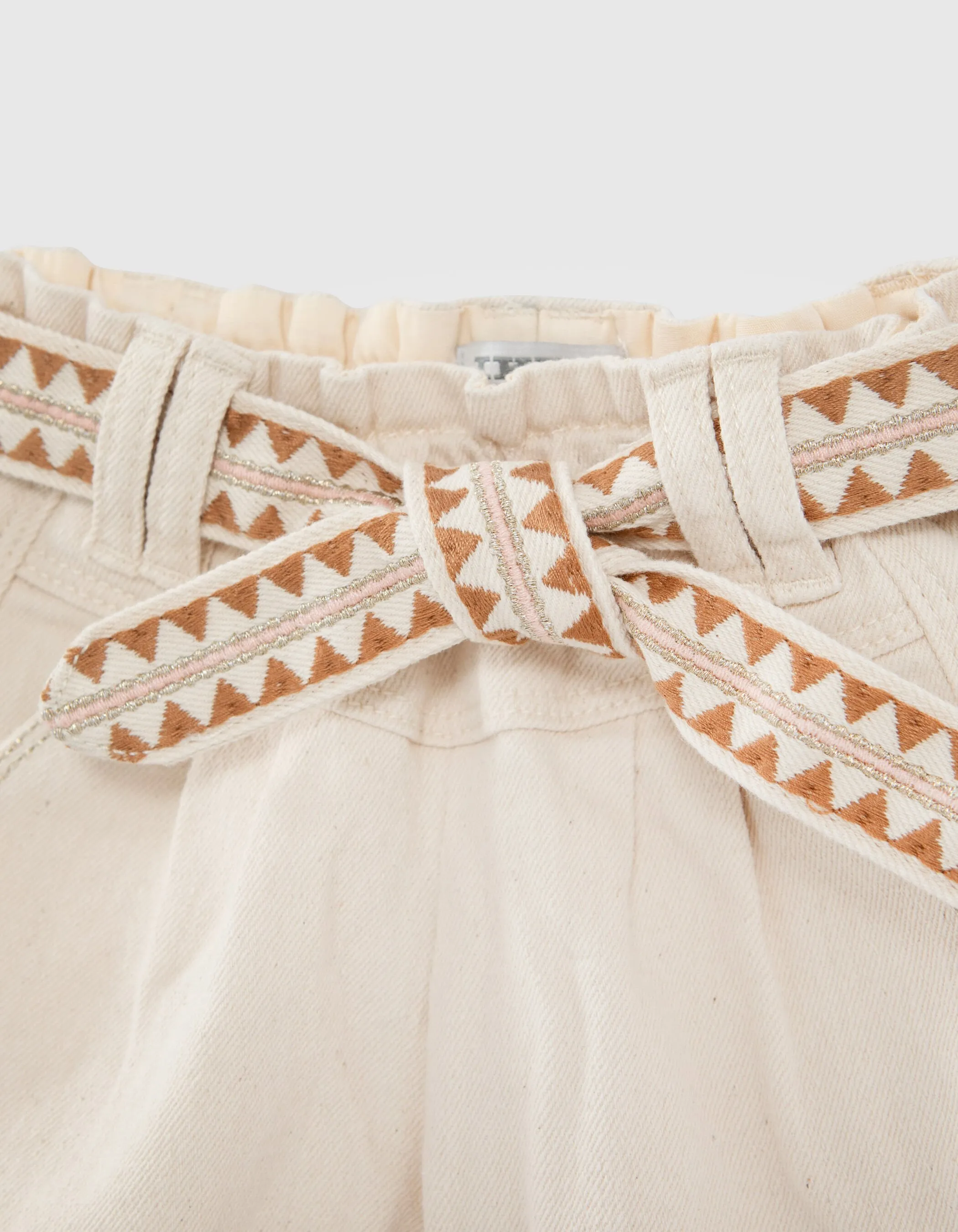 Jean raw and baby girl ethnic embroideries belt