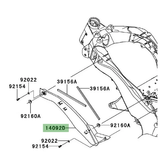 Kawasaki Z1000 (2010-2013) Tank Side Cover | Moto Shop 35
