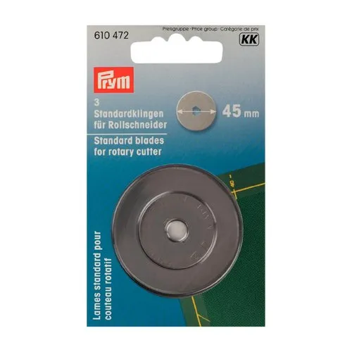 Prym Brand 45mm Rotary Cutter Replacement Blades, 3-Pack