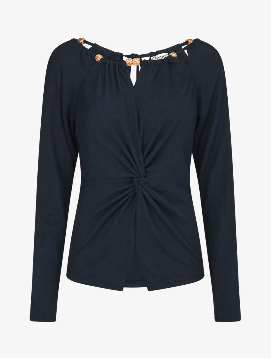 Marine Tie-Up Knit Sweater