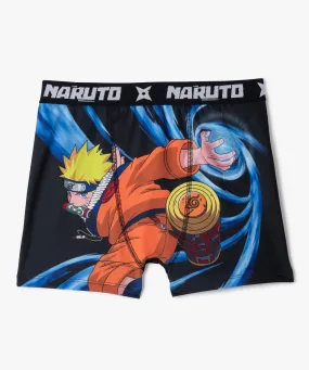 Naruto black printed soft microfiber boy's boxer briefs underwear