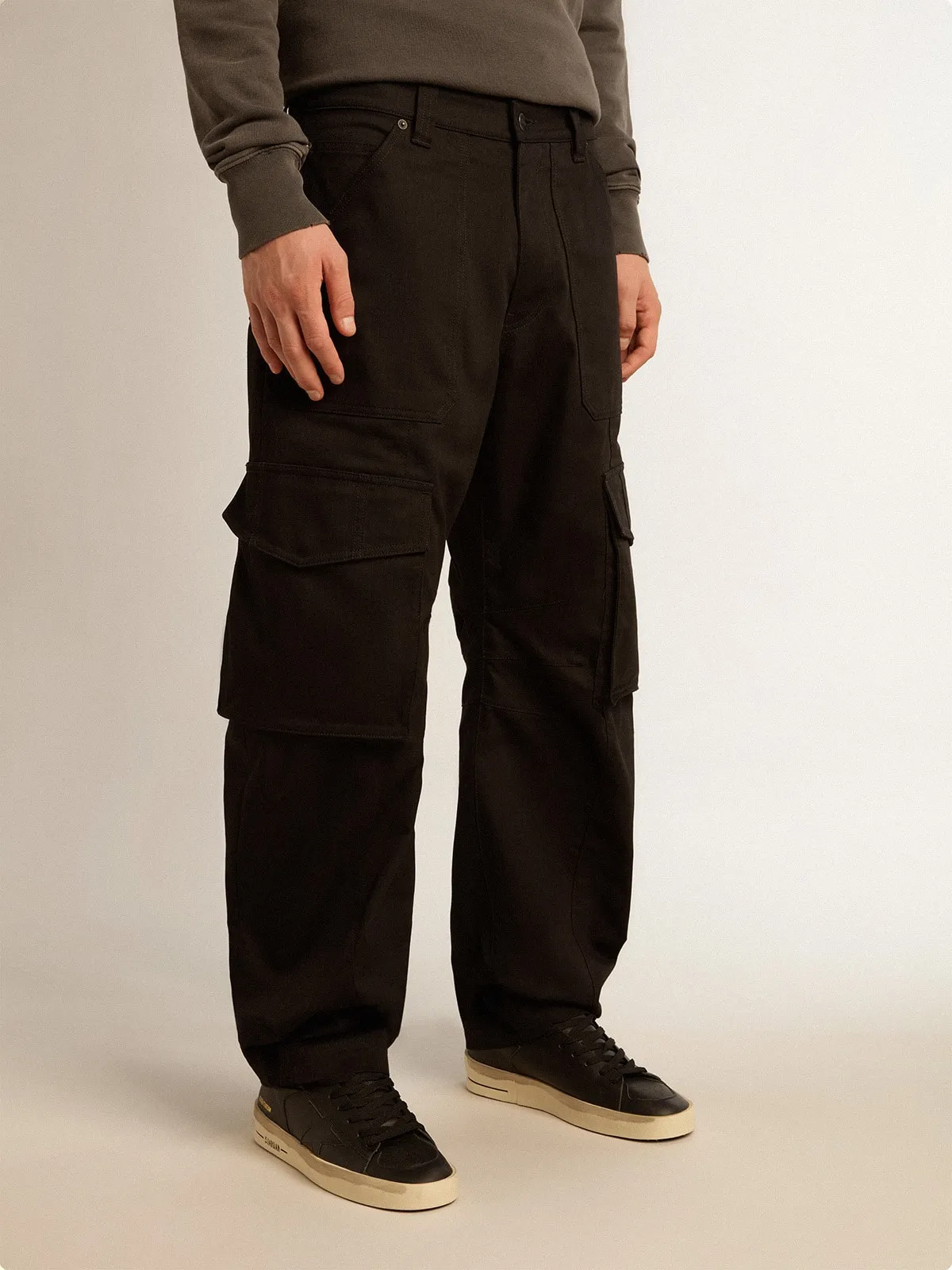 Pantalon cargo noir Golden Goose