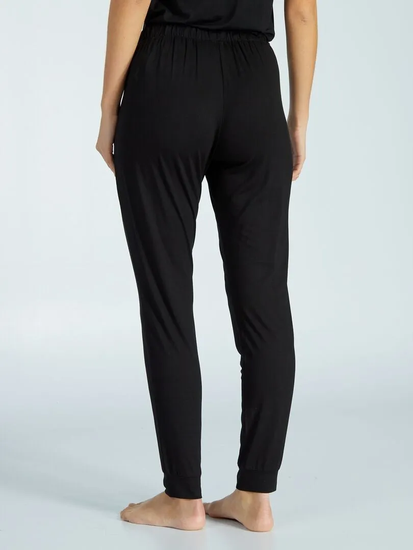 Black Flowy Pajama Pants