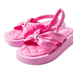 Pink Montagna platform sandals.
