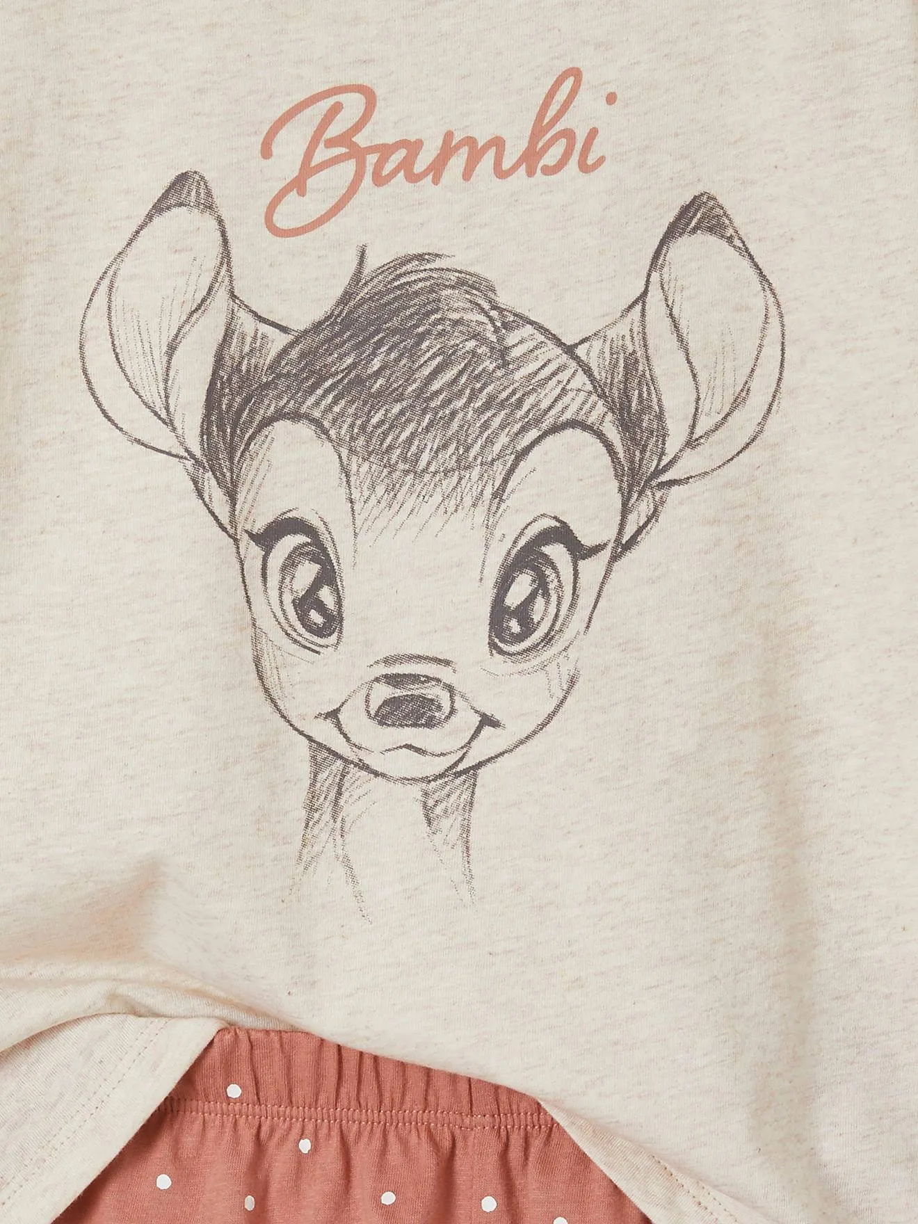 Beige Marl Disney® Bambi Girl's Pyjama Shorts - Disney