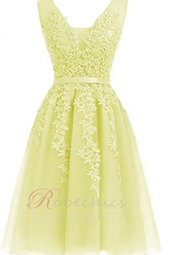 Sleeveless Draped Knee-Length Bridesmaid Dress