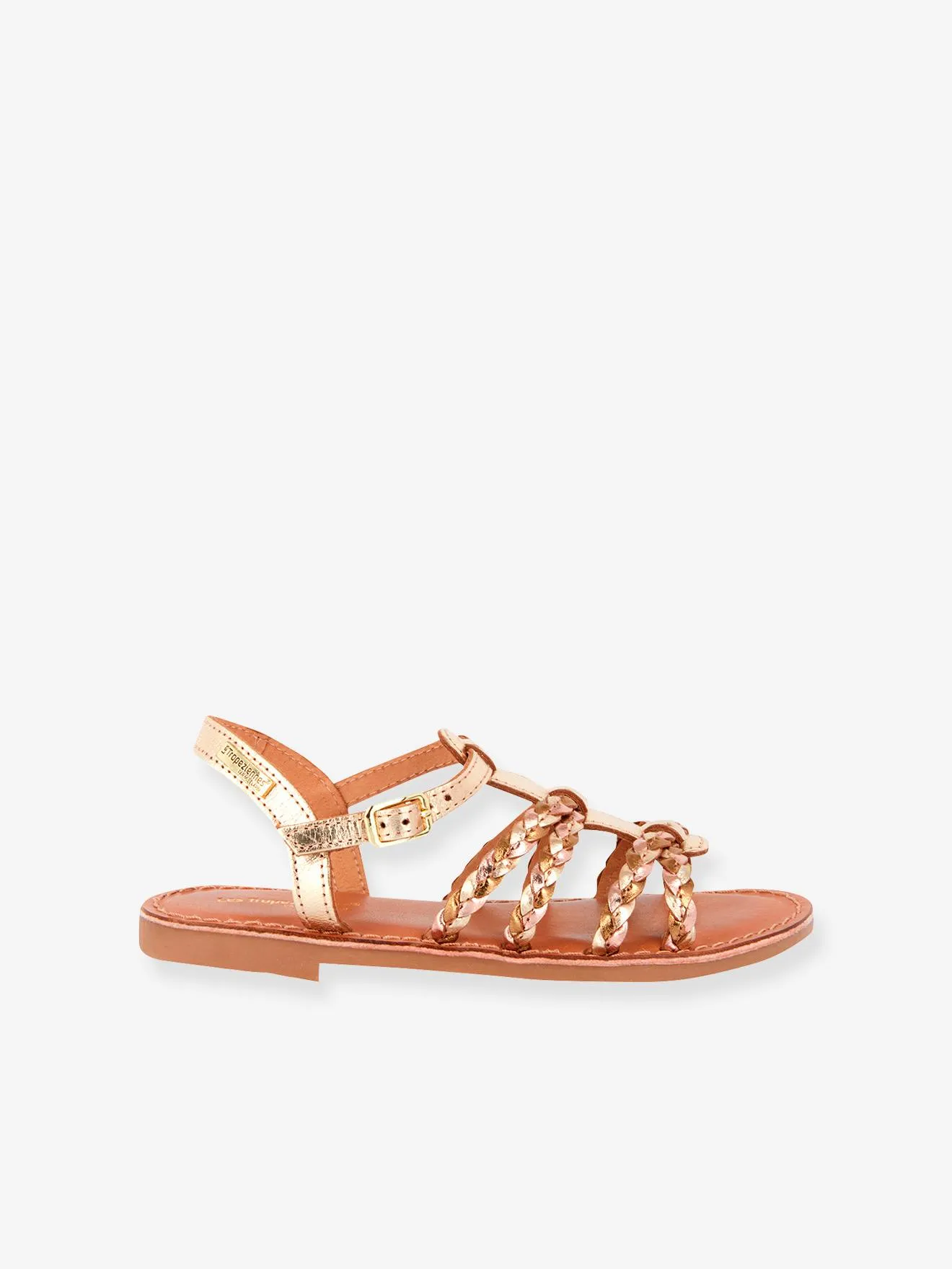 White/Multi Leather Girls Sandals Baia by Les Tropeziennes® PAR M. BELARBI - Les Tropeziennes