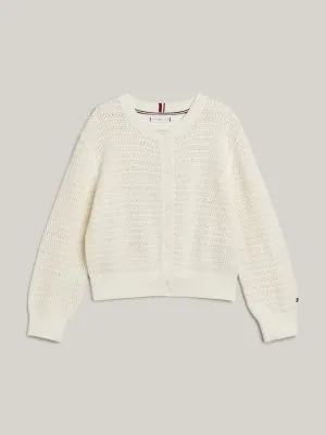 Tommy Hilfiger Crochet Cardigan | BEIGE