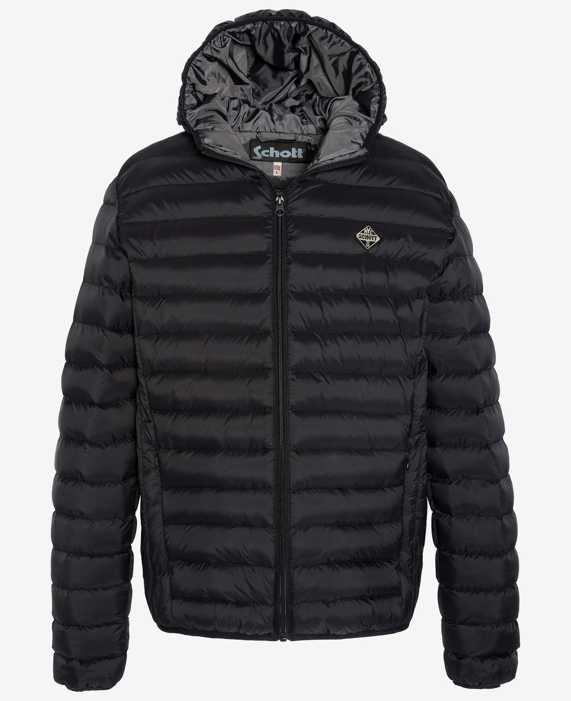 Ultra light hooded puffer jacket Schott NYC®