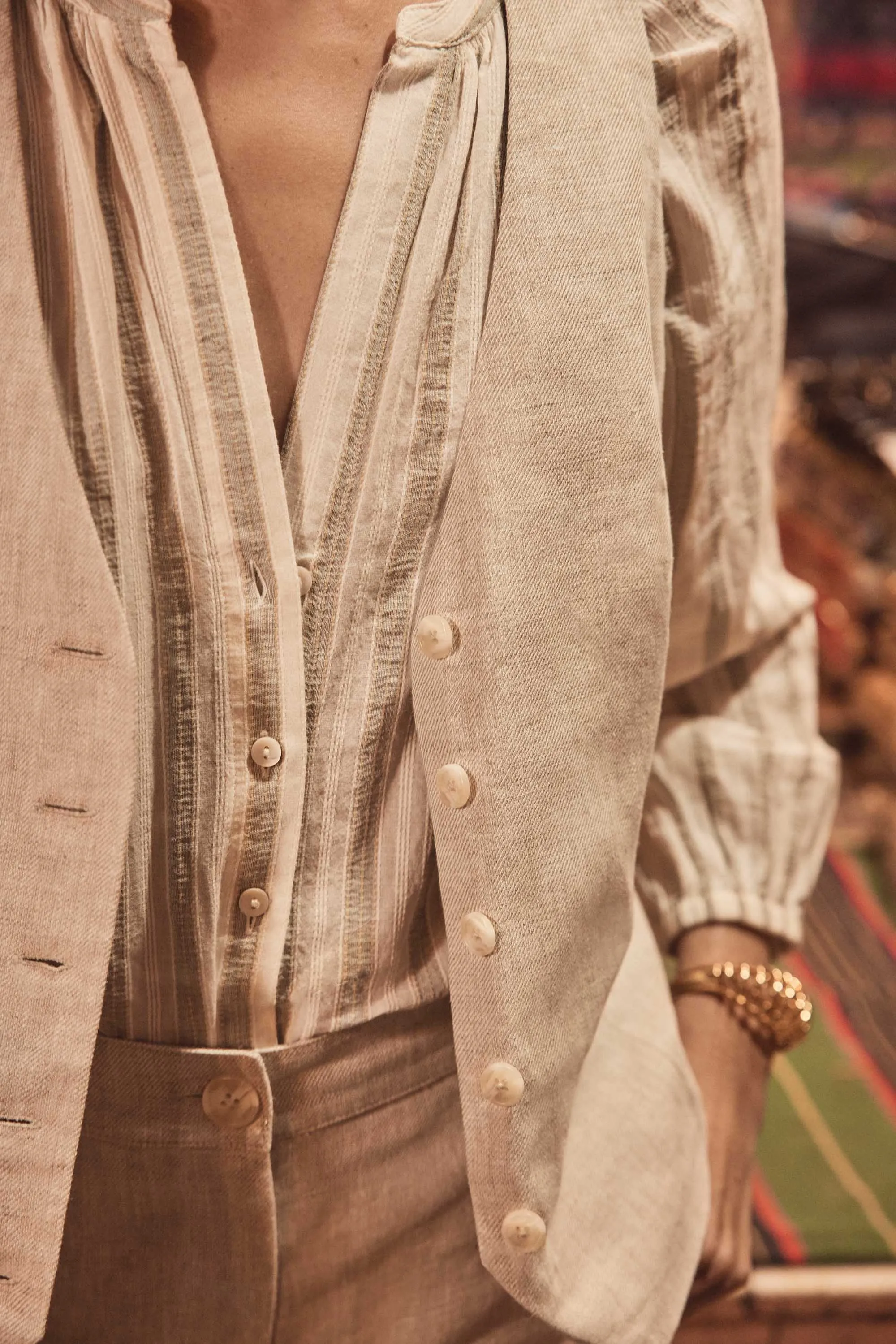 DIANE LINEN Sleeveless Vest by Maison 123