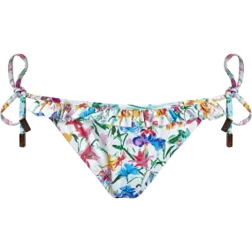 VILEBREQUIN White Happy Flowers Bikini Bottoms - Tie-Up