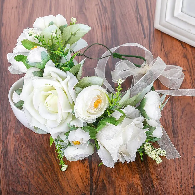 White flower crown